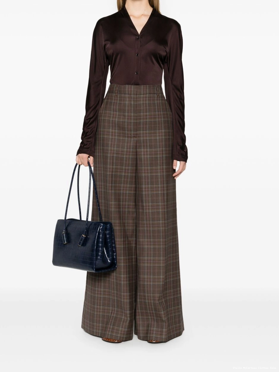 Cheap Stella pants Women McCartney palazzo checked 0808
